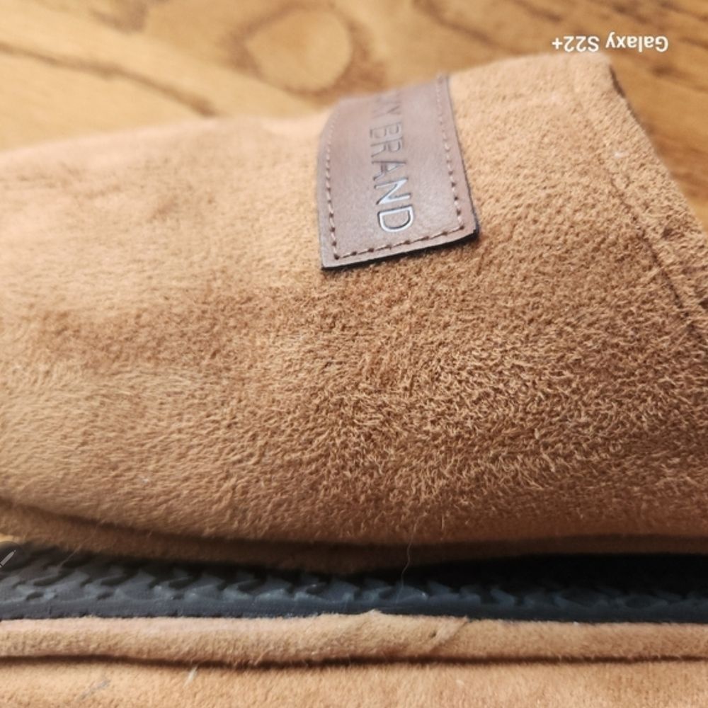 Lucky Brand Tan Suede Slip-On Slippers - Picture 9 of 12